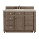 Bristol 48" Single Vanity, Whitewashed Walnut, w/ 3 CM Tajnar Eclos Top