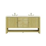 Marigot 72" Double Vanity, Sunwashed Oak w/ 3 CM Eternal Marfil Silestone Top