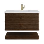 Allamari 36" Single Vanity, Sable w/ Single Hole 3 CM White Zeus Silestone Top
