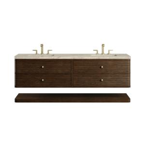Allamari 72" Double Vanity, Sable w/ 3 CM Tajnar Eclos Top