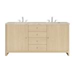 Gracyn 72" Double Vanity, Coastal Driftwood, w/ 3 CM Tajnar Eclos Top w/FreePower Wireless Charger