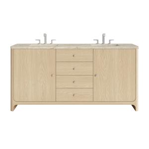 Gracyn 72" Double Vanity, Coastal Driftwood, w/ 3 CM Tajnar Eclos Widespread Top
