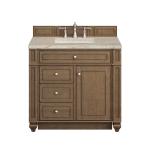 Bristol 36" Single Vanity, Saddle Brown, w/ 3 CM Tajnar Eclos Top