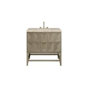 Emmeline 36" Single Vanity, Pebble Oak, w/ 3 CM Tajnar Eclos Top