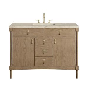 Kinnsden 48" Single Vanity, Weathered Oak w/ 3 CM Tajnar Eclos Top