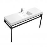 Haus Stainless Steel Console w/ White Acrylic Sink