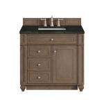 Bristol 36" Single Vanity, Whitewashed Walnut, w/ 3 CM Phantome Eclos Top
