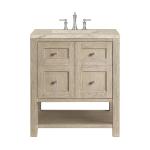 Breckenridge 30" Single Vanity, Whitewashed Oak, w/ 3 CM Tajnar Eclos Top