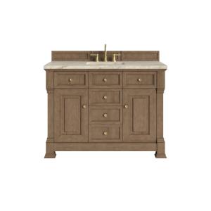 Brookfield 48" Single Vanity, Pecan, w/ 3 CM Tajnar Eclos Top