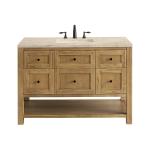 Breckenridge 48" Single Vanity, Light Natural Oak, w/ 3 CM Tajnar Eclos Top w/FreePower Wireless Charger