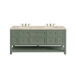 Breckenridge 72" Double Vanity, Smokey Celadon, w/ 3 CM Tajnar Eclos Top