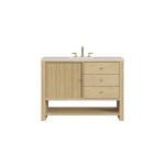 Marigot 48" Single Vanity, Sunwashed Oak, w/ 3 CM Siberian Silestone Top