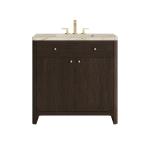 Gracyn 36" Single Vanity, Sable, w/ 3 CM Tajnar Eclos Widespread Top
