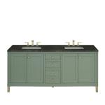 Chicago 72" Double Vanity, Smokey Celadon, w/ 3 CM Phantome Eclos Top