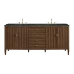 Myrrin 72" Vanity, Mid Century Walnut, w/ 3 CM Phantome Eclos Top