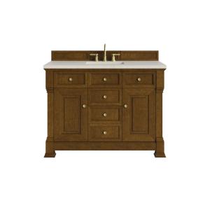 Brookfield 48" Single Vanity, Honey Oak, w/ 3 CM Siberian Silestone Top
