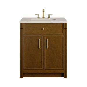 Bellshire 30" Single Vanity, Honey Oak w/ 3 CM Siberian Silestone Top
