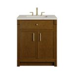Bellshire 30" Single Vanity, Honey Oak w/ 3 CM Siberian Silestone Top