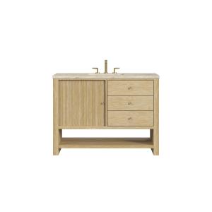 Marigot 48" Single Vanity, Sunwashed Oak, w/ 3 CM Tajnar Eclos Top w/FreePower Wireless Charger
