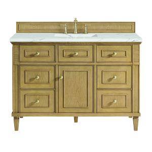 Lorelai 48" Single Vanity, Light Natural Oak w/ 3 CM Ethereal Noctis Silestone Top w/FreePower Wireless Charger
