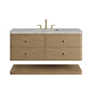 Allamari 48" Single Vanity, Dune Mist w/ 3 CM Victorian Silver Top w/FreePower Wireless Charger