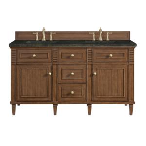 Lorelai 60" Double Vanity, Mid-Century Walnut, w/ 3 CM Phantome Eclos Top