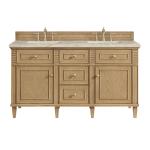 Lorelai 60" Double Vanity, Light Natural Oak, w/ 3 CM Tajnar Eclos Top