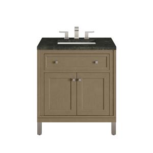 Chicago 30" Single Vanity, Walnut Whisper, w/ 3 CM Phantome Eclos Top