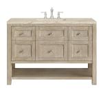 Breckenridge 48" Single Vanity, Whitewashed Oak, w/ 3 CM Tajnar Eclos Top