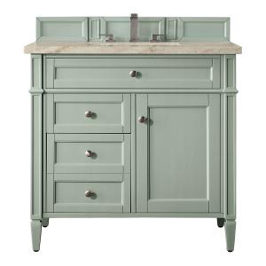 Brittany 36" Single Vanity, Sage Green, w/ 3 CM Tajnar Eclos Top