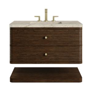 Allamari 36" Single Vanity, Sable w/ 3 CM Tajnar Eclos Top