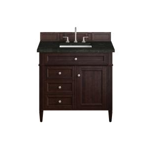 Brittany 36" Single Vanity, Burnished Mahogany, w/ 3 CM Phantome Eclos Top