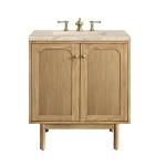 Laurent 30" Single Vanity, Light Natural Oak, w/ 3 CM Tajnar Eclos Top