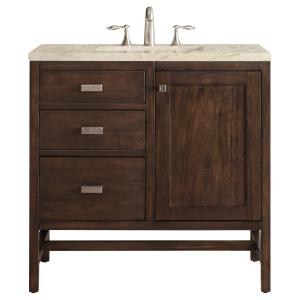 Addison 36" Single Vanity, Mid-Century Acacia, w/ 3 CM Tajnar Eclos Top