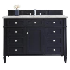 Brittany 48" Single Vanity, Victory Blue w/ 3 CM Victorian Silver Silestone Top w/FreePower Wireless Charger