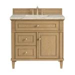 Lorelai 36" Single Vanity, Light Natural Oak, w/ 3 CM Tajnar Eclos Top