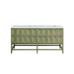 Emmeline 72" Double Vanity, Pebble Oak w/ 3 CM Eternal Jasmine Pearl Top w/FreePower Wireless Charger