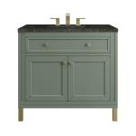 Chicago 36" Single Vanity, Smokey Celadon, w/ 3 CM Phantome Eclos Top