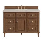 Lorelai 48" Single Vanity, Mid-Century Walnut, w/ 3 CM Siberian Silestone Top