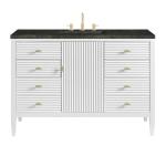 Myrrin 48" Single Vanity, Bright White, w/ 3 CM Phantome Eclos Top