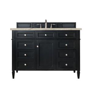 Brittany 48" Single Vanity, Black Onyx, w/ 3 CM Tajnar Eclos Top