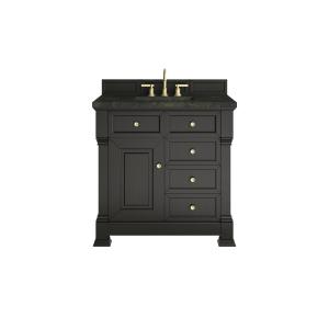 Brookfield 36" Single Vanity, Black Onyx, w/ 3 CM Phantome Eclos Top