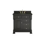 Brookfield 36" Single Vanity, Black Onyx, w/ 3 CM Phantome Eclos Top