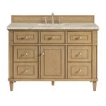 Lorelai 48" Single Vanity, Light Natural Oak, w/ 3 CM Tajnar Eclos Top