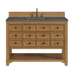 Malibu 48" Single Vanity, Amber Birch w/ 3 CM Parisien Bleu Silestone Top w/ FreePower Wireless Charger