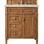 Brittany 30" Single Vanity, Saddle Brown, w/ 3 CM Tajnar Eclos Top