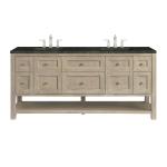 Breckenridge 72" Double Vanity, Whitewashed Oak, w/ 3 CM Phantome Eclos Top