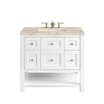 Breckenridge 36" Single Vanity, Bright White, w/ 3 CM Tajnar Eclos Top