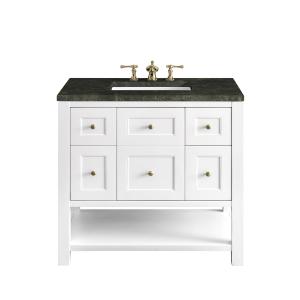 Breckenridge 36" Single Vanity, Bright White, w/ 3 CM Phantome Eclos Top