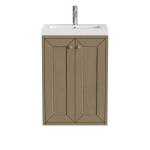 Chianti 20" Single Vanity, Walnut Whisper w/ White Glossy Composite Stone Top